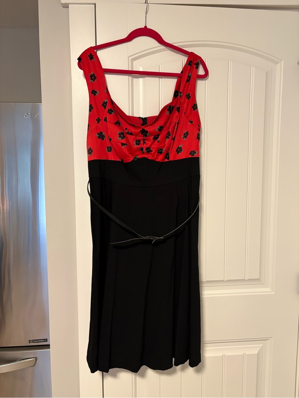 torrid Red & Black Floral Empire-Waist Midi Dress